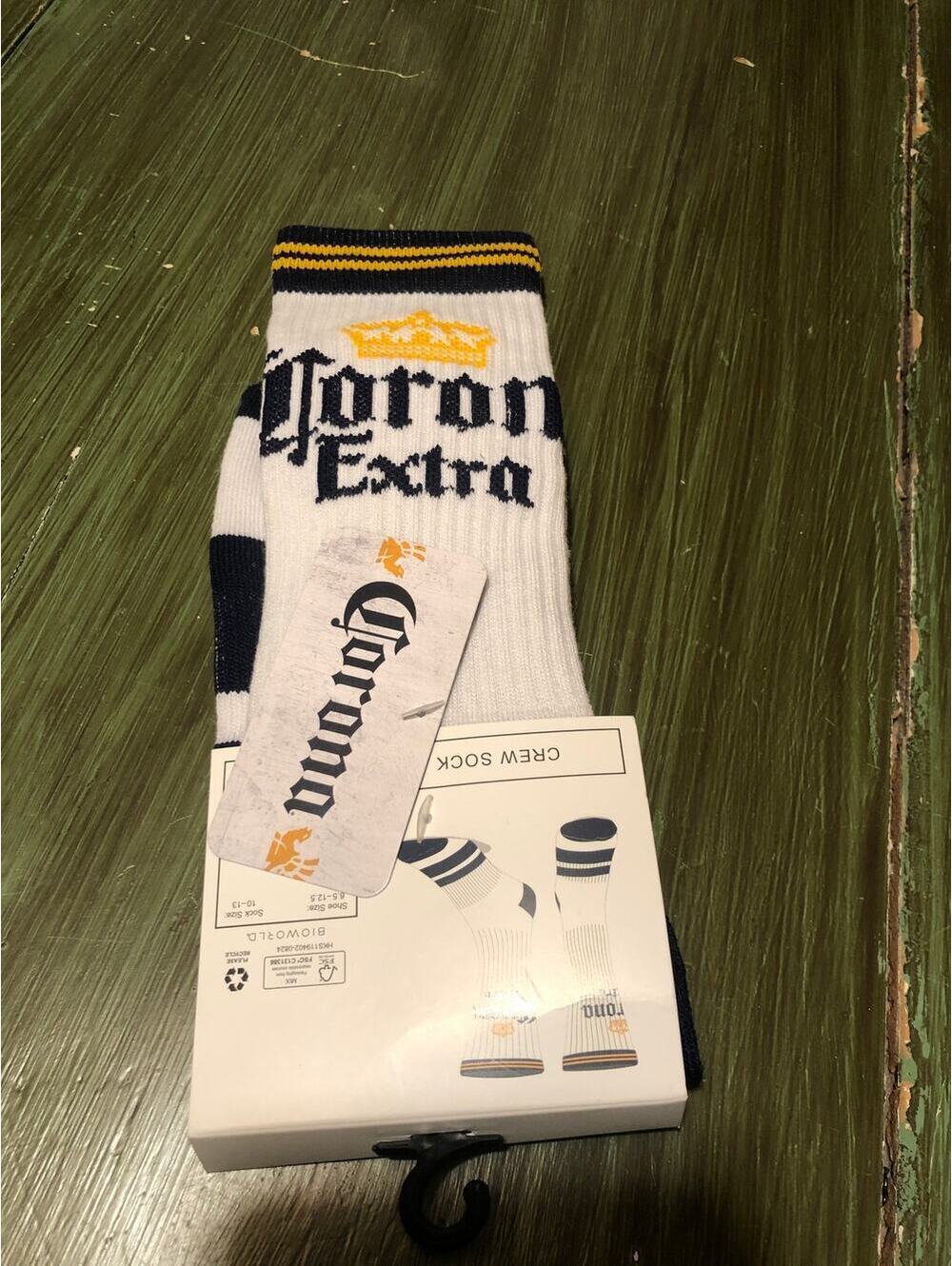 Corona Extra Beer NEW Men's Crew Socks Size 10-13 Shoe Size 6.5-12.5